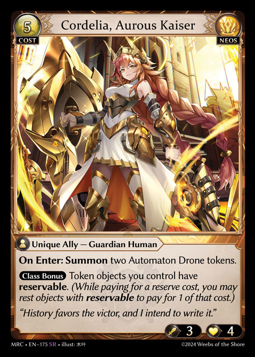 MRC • EN–175　SR　Cordelia, Aurous Kaiser　Foil
