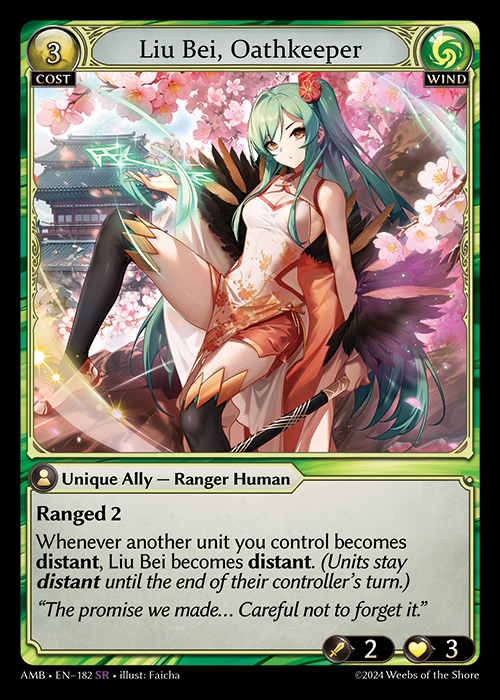 AMB EN-182 [SR] Liu Bei, Oathkeeper