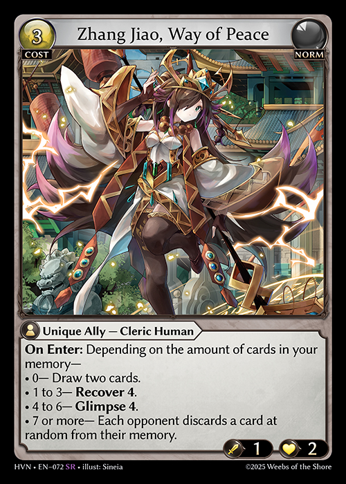 HVN • EN–072　SR　Zhang Jiao, Way of Peace