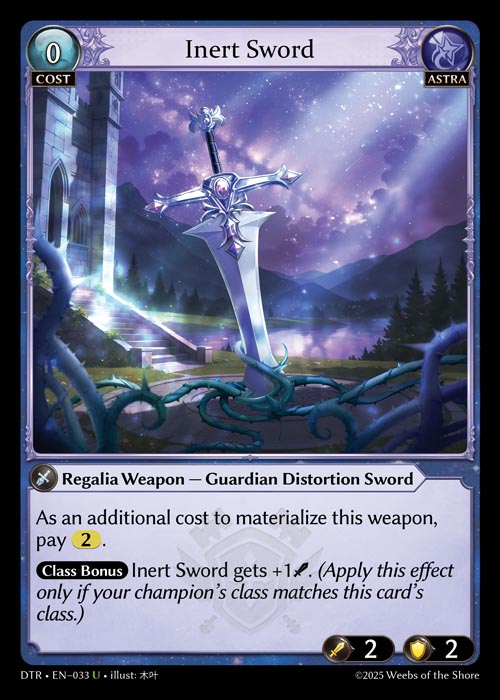 DTR • EN–033　U　Inert Sword　Foil