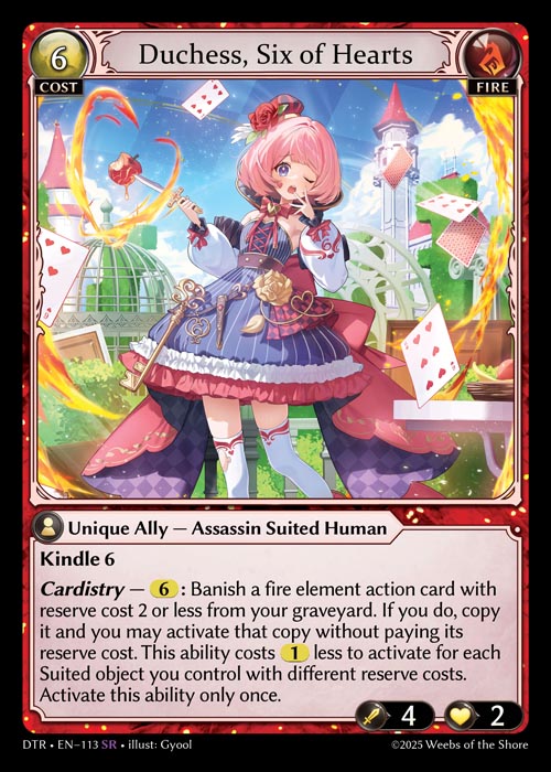DTR • EN–113　SR　Duchess, Six of Hearts