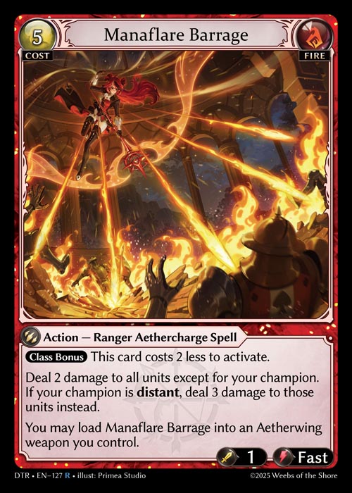 DTR • EN–127　R　Manaflare Barrage　Foil