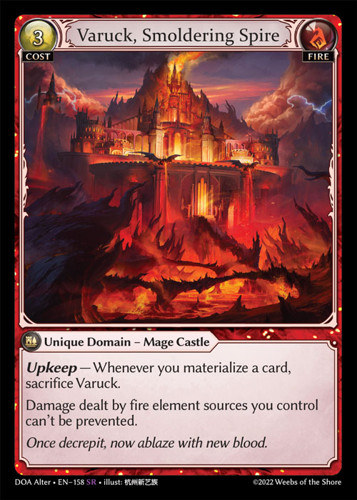 DOA　Alter・EN-158　SR　Varuck, Smoldering Spire　Foil