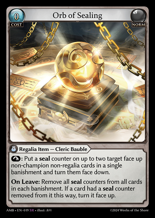 AMB EN-019 [SR] Orb of Sealing