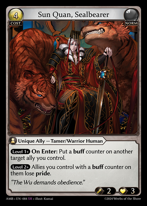 AMB • EN–084　SR　Sun Quan, Sealbearer　Foil