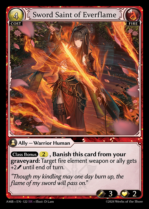 AMB EN-122 [SR] Sword Saint of Everflame