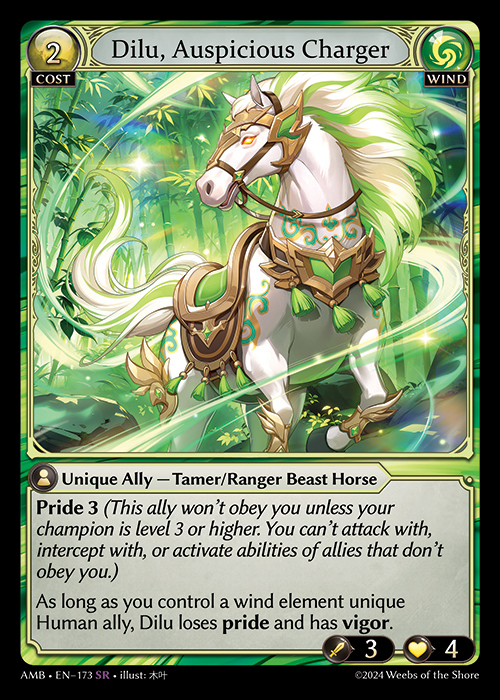 AMB • EN–173　SR　Dilu, Auspicious Charger　Foil