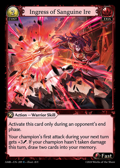 AMB • EN–209　R　Ingress of Sanguine Ire　Foil