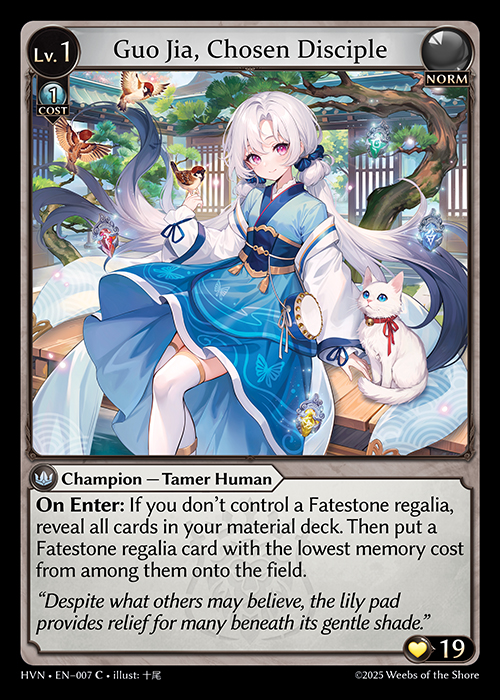 HVN • EN–007　C　Guo Jia, Chosen Disciple　Foil