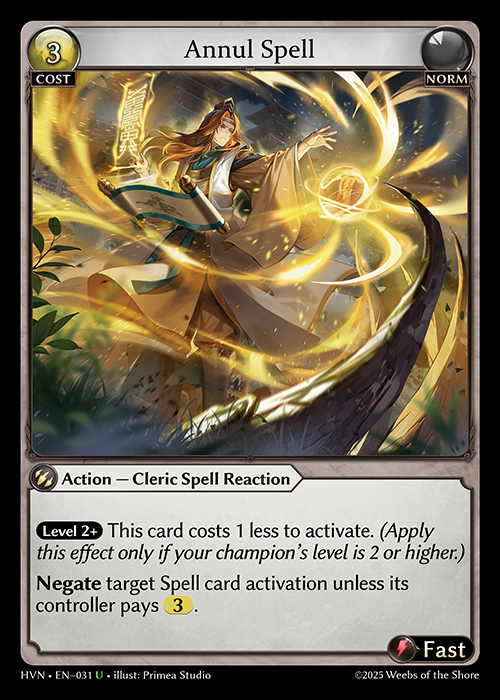 HVN • EN–031　U　Annul Spell　Foil