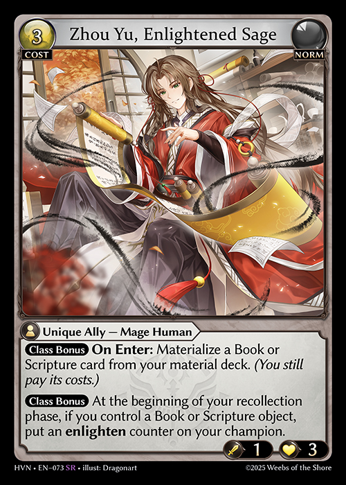 HVN • EN–073　SR　Zhou Yu, Enlightened Sage　Foil