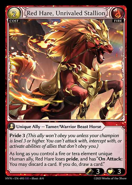 HVN • EN–095　SR　Red Hare, Unrivaled Stallion
