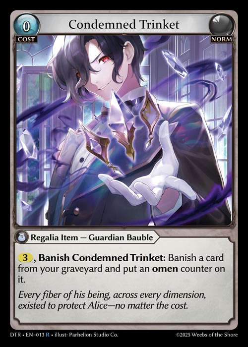 DTR • EN–013　R　Condemned Trinket　Foil