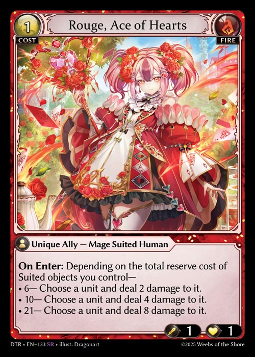 DTR • EN–133　SR　Rouge, Ace of Hearts　Foil