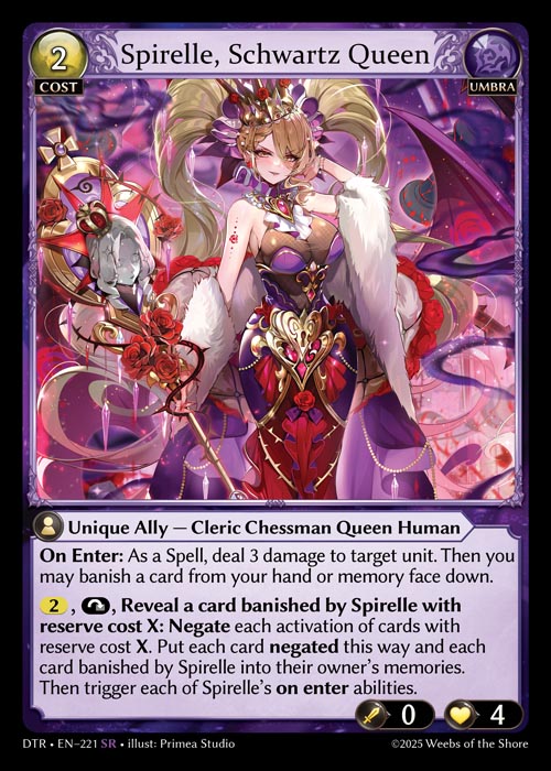 DTR • EN–221　SR　Spirelle, Schwartz Queen
