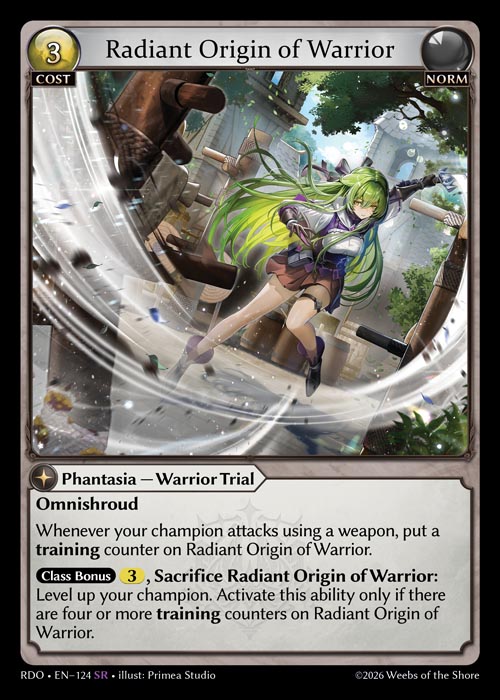 RDO • EN–124 • SR　Radiant Origin of Warrior　Foil